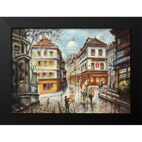 Paris View III Black Modern Wood Framed Art Print by Bertrand, Yves