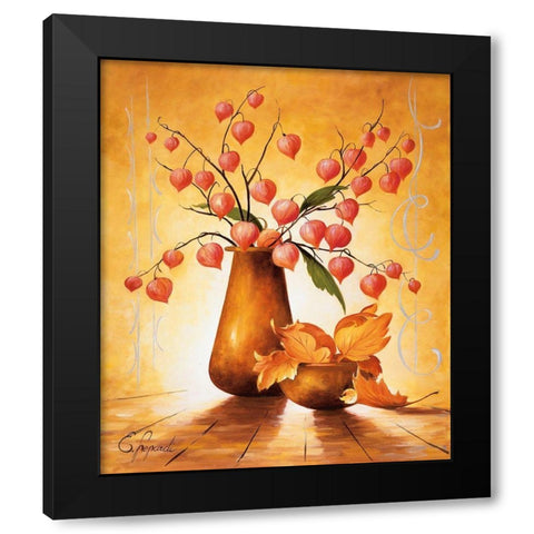Italian Flowers I Black Modern Wood Framed Art Print by Lopardi, E.
