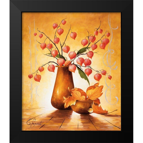 Italian Flowers I Black Modern Wood Framed Art Print by Lopardi, E.