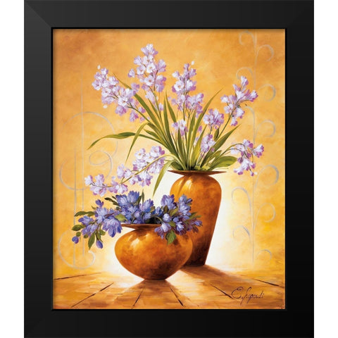 Italian Flowers IV Black Modern Wood Framed Art Print by Lopardi, E.