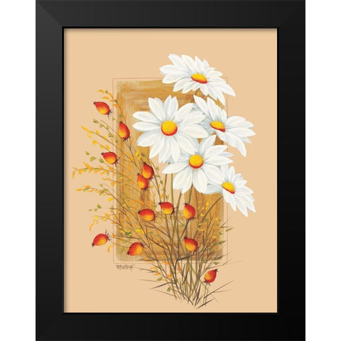 Flowers Composition II Black Modern Wood Framed Art Print by Divisova, Jaroslava
