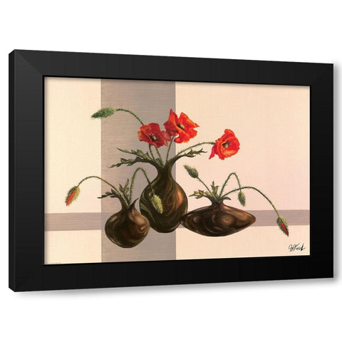 Art Decor VII Black Modern Wood Framed Art Print with Double Matting by Krol, Wieslaw