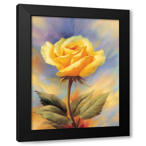 Small Roses I Black Modern Wood Framed Art Print with Double Matting by Skorupska, Patrycja