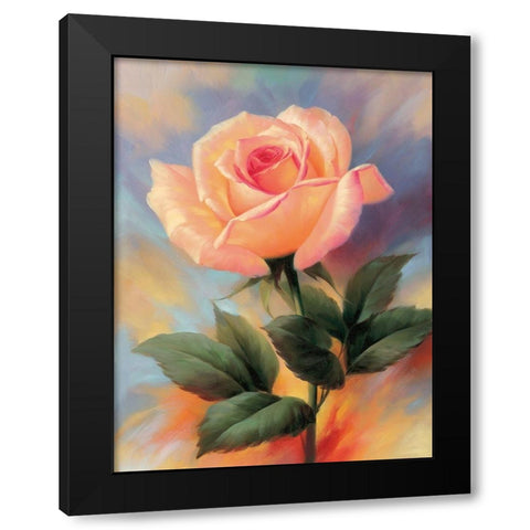 Small Roses III Black Modern Wood Framed Art Print with Double Matting by Skorupska, Patrycja