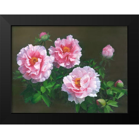 American Flowers I Black Modern Wood Framed Art Print by Murphy, John