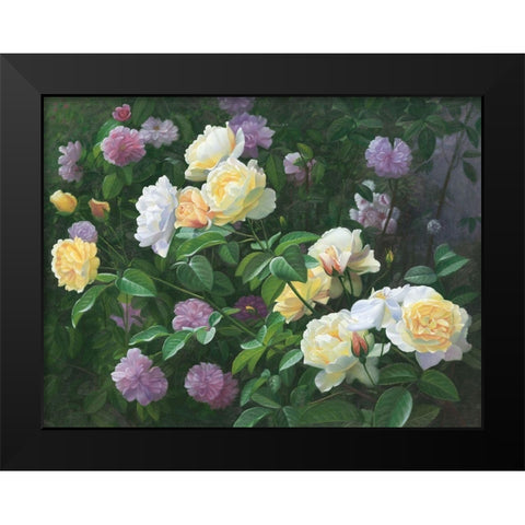 American Flowers I Black Modern Wood Framed Art Print by Murphy, John