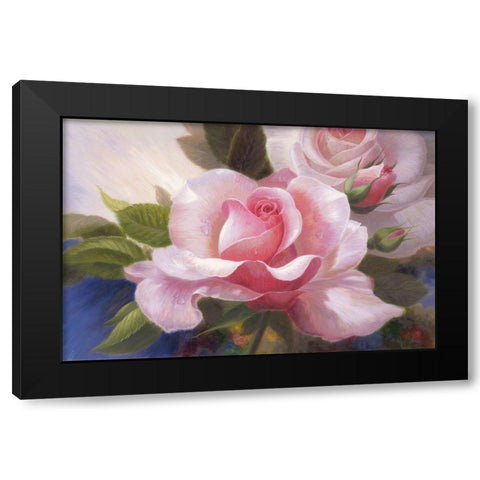 American Flowers V Black Modern Wood Framed Art Print with Double Matting by Murphy, John