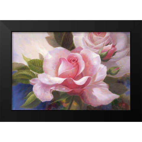 American Flowers V Black Modern Wood Framed Art Print by Murphy, John