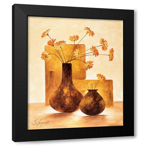 Modern Stillife I Black Modern Wood Framed Art Print with Double Matting by Lopardi, E.