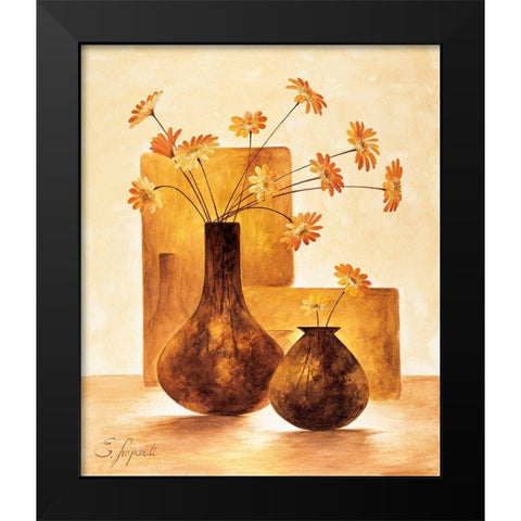 Modern Stillife I Black Modern Wood Framed Art Print by Lopardi, E.