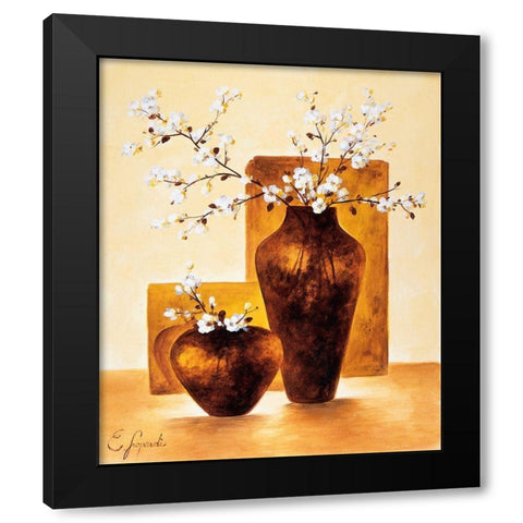 Modern Stillife II Black Modern Wood Framed Art Print with Double Matting by Lopardi, E.