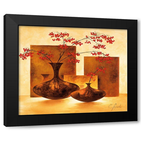 Modern Stillife III Black Modern Wood Framed Art Print with Double Matting by Lopardi, E.