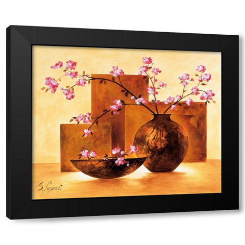 Modern Stillife IV Black Modern Wood Framed Art Print with Double Matting by Lopardi, E.