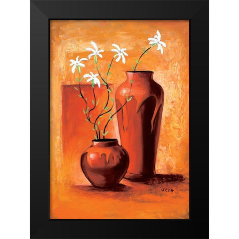 Spring Composition IV Black Modern Wood Framed Art Print by Veda