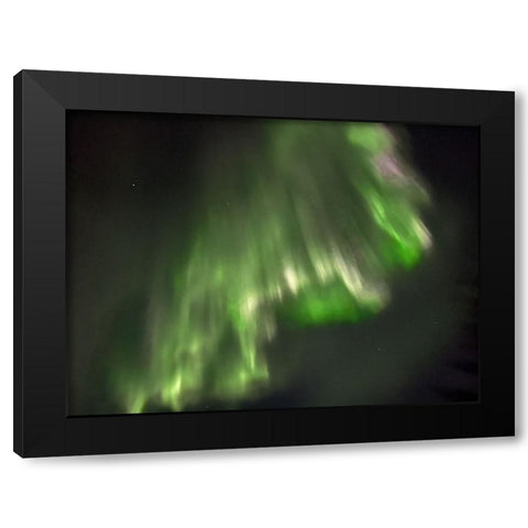 Northern Lights Iceland II Black Modern Wood Framed Art Print by Bures, Josef