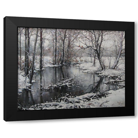 Miracle in a Winter Day Black Modern Wood Framed Art Print with Double Matting by Cernov, Ivan