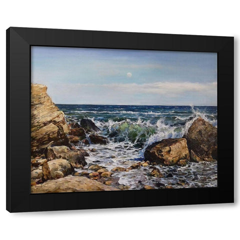 Spring by the Sea Black Modern Wood Framed Art Print by Cernov, Ivan