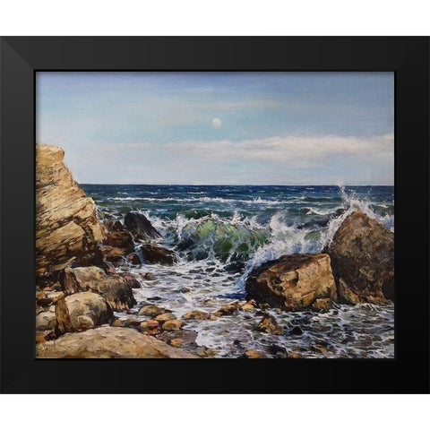 Spring by the Sea Black Modern Wood Framed Art Print by Cernov, Ivan