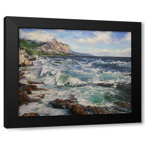 The Coast of my Soul Black Modern Wood Framed Art Print by Cernov, Ivan