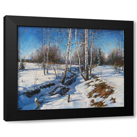 First warm days II Black Modern Wood Framed Art Print by Cernov, Ivan