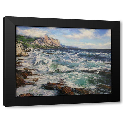 Shore of my Soul Black Modern Wood Framed Art Print with Double Matting by Cernov, Ivan