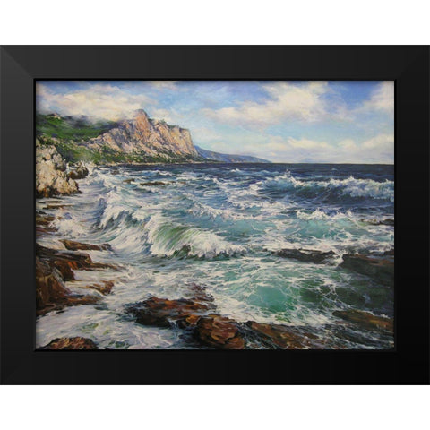 Shore of my Soul Black Modern Wood Framed Art Print by Cernov, Ivan