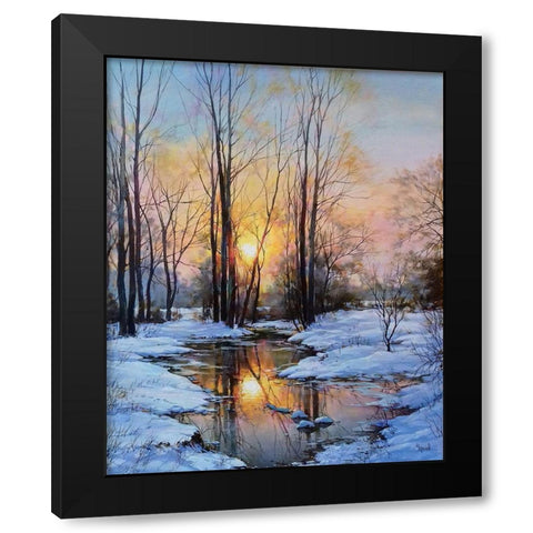 Tomorrow will smile Spring to you Black Modern Wood Framed Art Print with Double Matting by Cernov, Ivan