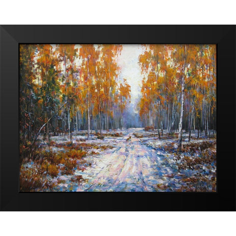 Warm Autumn Black Modern Wood Framed Art Print by Cernov, Ivan