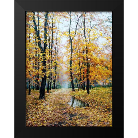 When Autumn plays with you Black Modern Wood Framed Art Print by Cernov, Ivan
