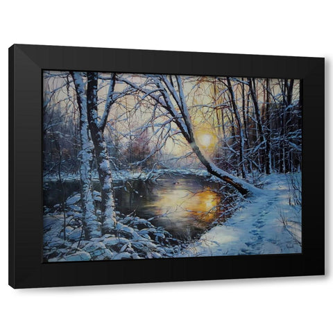 Where February meets the Spring II Black Modern Wood Framed Art Print by Cernov, Ivan