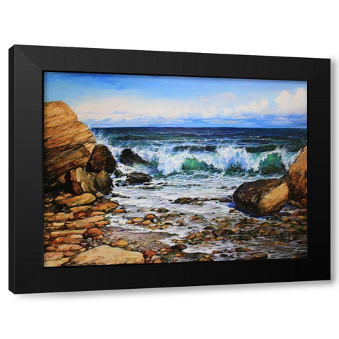 When the Sea Calls I Black Modern Wood Framed Art Print with Double Matting by Cernov, Ivan