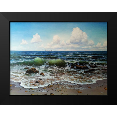 When the Sea Calls II Black Modern Wood Framed Art Print by Cernov, Ivan