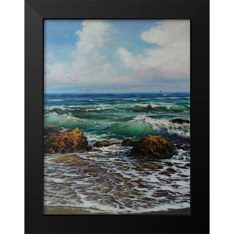 When the Sea Calls III Black Modern Wood Framed Art Print by Cernov, Ivan