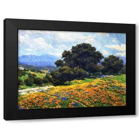 Magic Landscape Black Modern Wood Framed Art Print with Double Matting by Medeiros, Celito