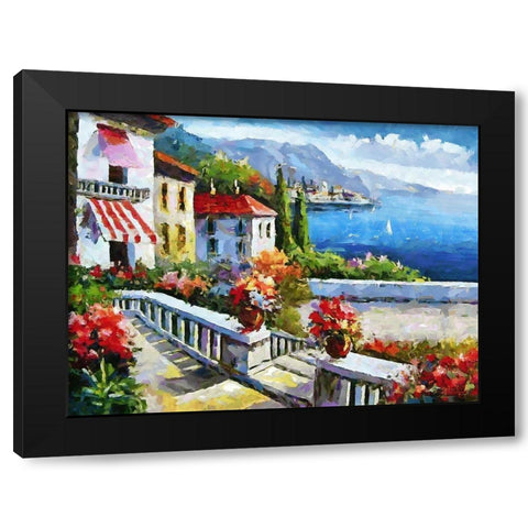 Coast in Italy III Black Modern Wood Framed Art Print by Medeiros, Celito
