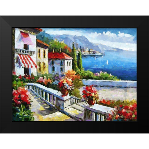 Coast in Italy III Black Modern Wood Framed Art Print by Medeiros, Celito