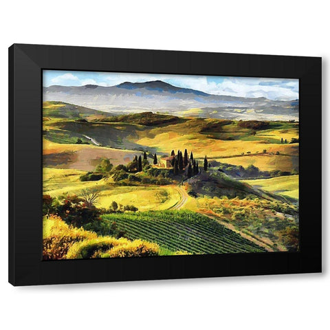 Tuscany Black Modern Wood Framed Art Print with Double Matting by Medeiros, Celito
