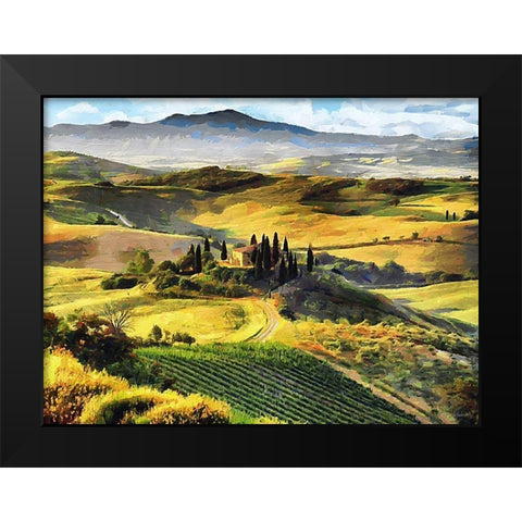 Tuscany Black Modern Wood Framed Art Print by Medeiros, Celito