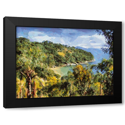 Romantic Bay II Black Modern Wood Framed Art Print with Double Matting by Medeiros, Celito