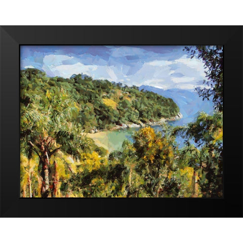 Romantic Bay II Black Modern Wood Framed Art Print by Medeiros, Celito