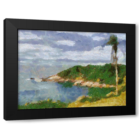 Impression Bay Black Modern Wood Framed Art Print with Double Matting by Medeiros, Celito