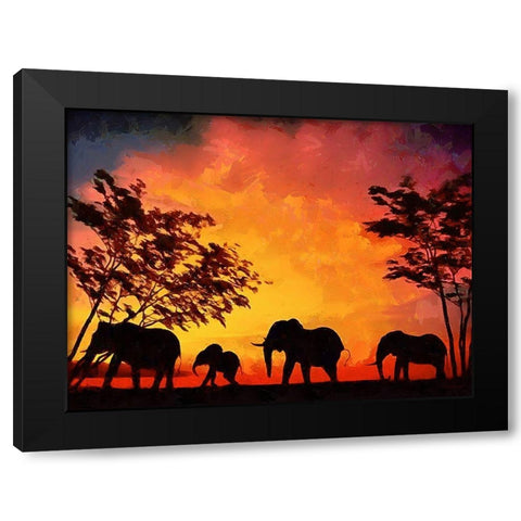 Memories of Africa II Black Modern Wood Framed Art Print by Medeiros, Celito