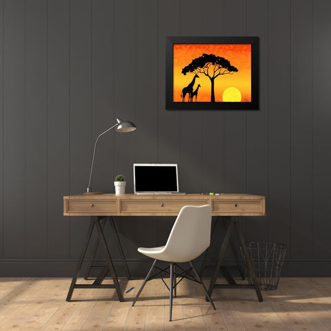 Memories of Africa III Black Modern Wood Framed Art Print by Medeiros, Celito
