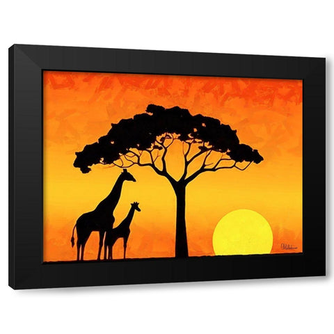 Memories of Africa III Black Modern Wood Framed Art Print by Medeiros, Celito