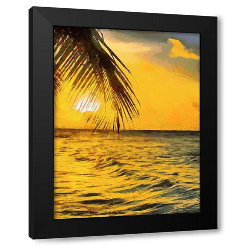 Sunset in Tropics IV Black Modern Wood Framed Art Print by Medeiros, Celito