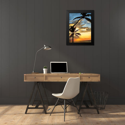 Everyone Loves Palm Trees I Black Modern Wood Framed Art Print by Medeiros, Celito