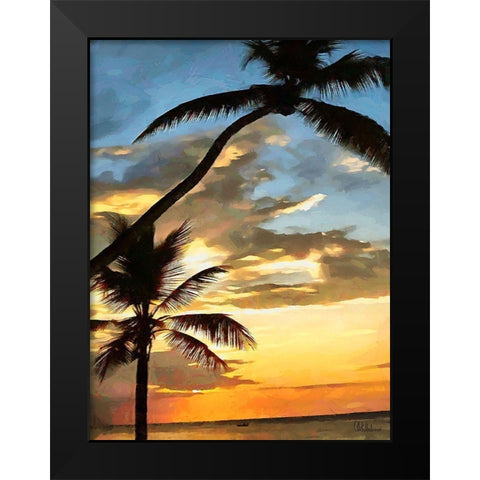 Everyone Loves Palm Trees I Black Modern Wood Framed Art Print by Medeiros, Celito