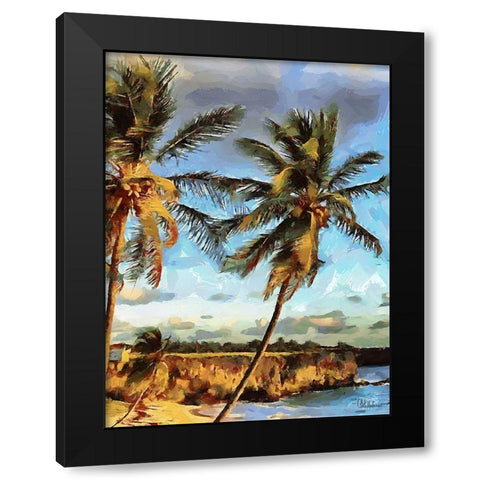 Everyone Loves Palm Trees III Black Modern Wood Framed Art Print with Double Matting by Medeiros, Celito