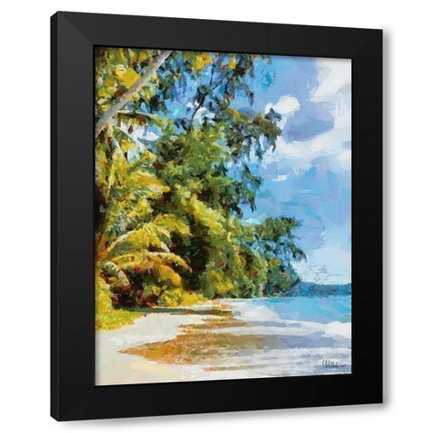 Everyone Loves Palm Trees VII Black Modern Wood Framed Art Print with Double Matting by Medeiros, Celito