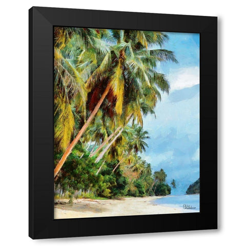 Everyone Loves Palm Trees VIII Black Modern Wood Framed Art Print with Double Matting by Medeiros, Celito